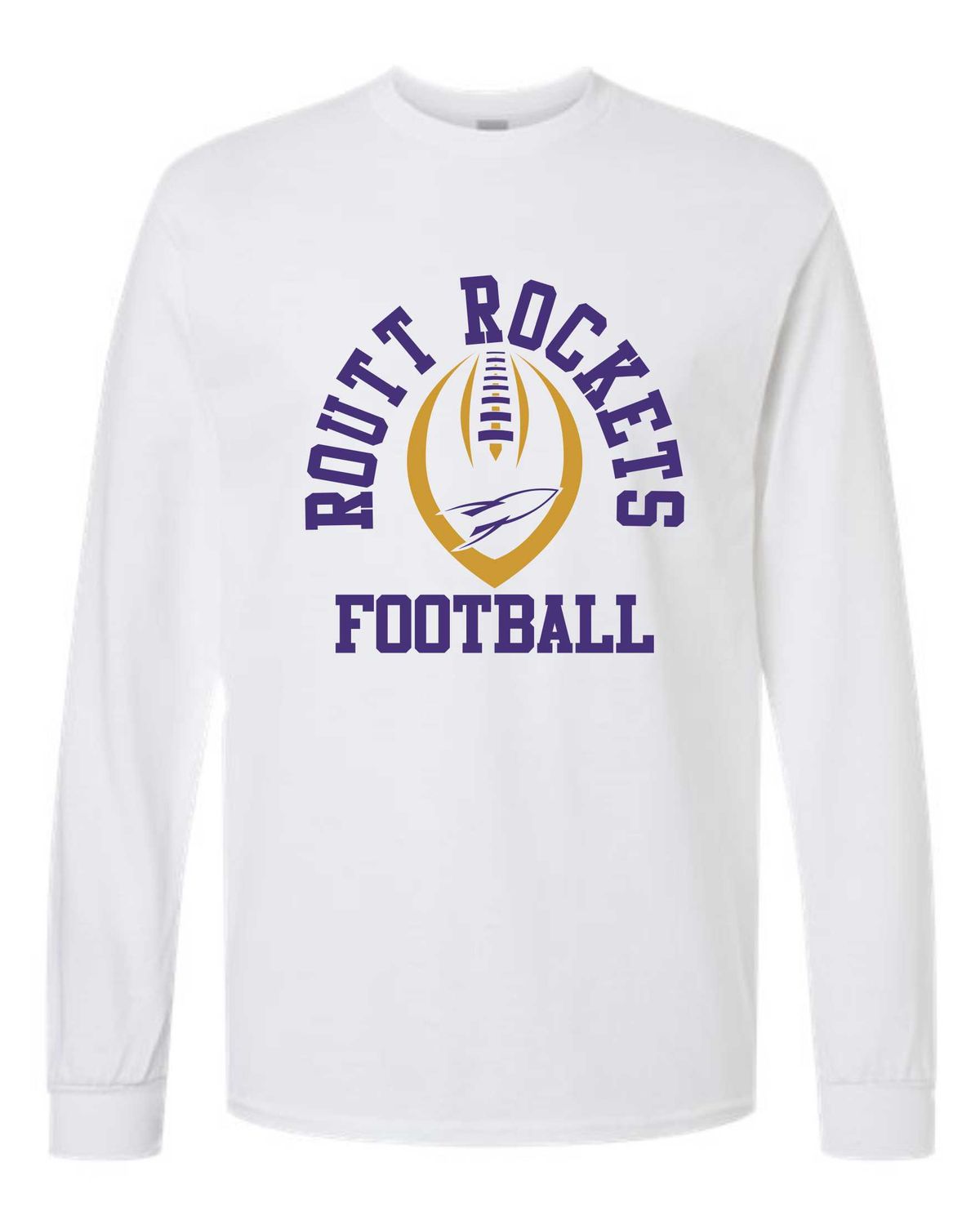 ROCKETS FOOTBALL-5400 WHITE LONG SLEEVE-T