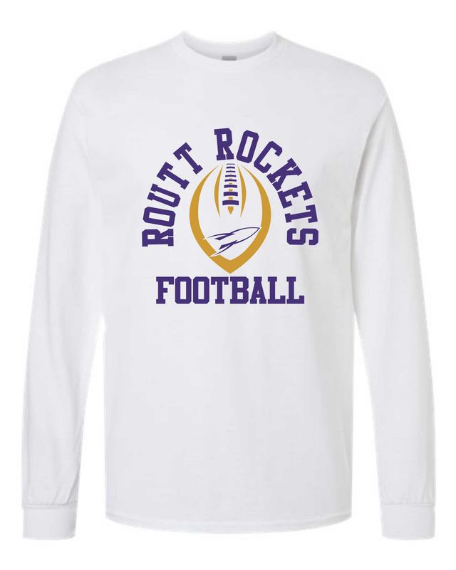 ROCKETS FOOTBALL-5400 WHITE LONG SLEEVE-T