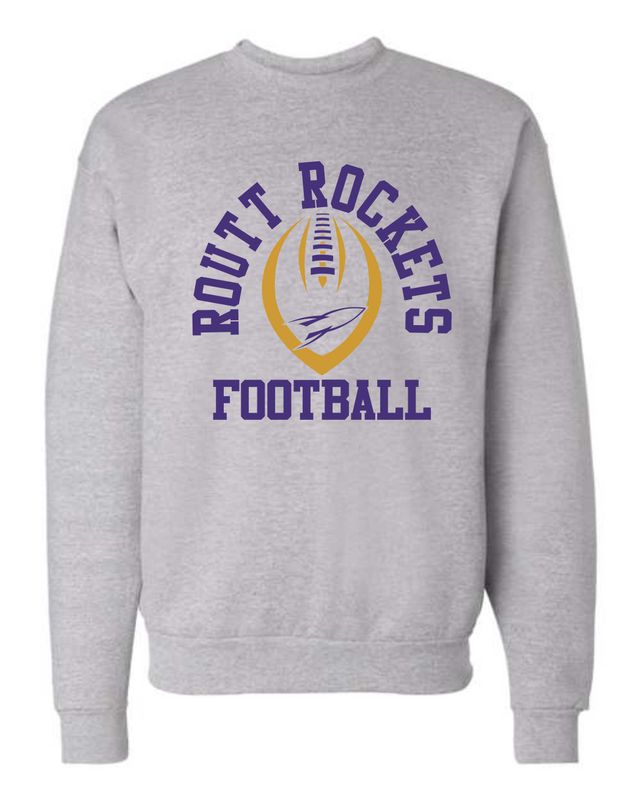 ROCKETS FOOTBALL-18000 SPORT GREY CREWNECK SWEATSHIRT