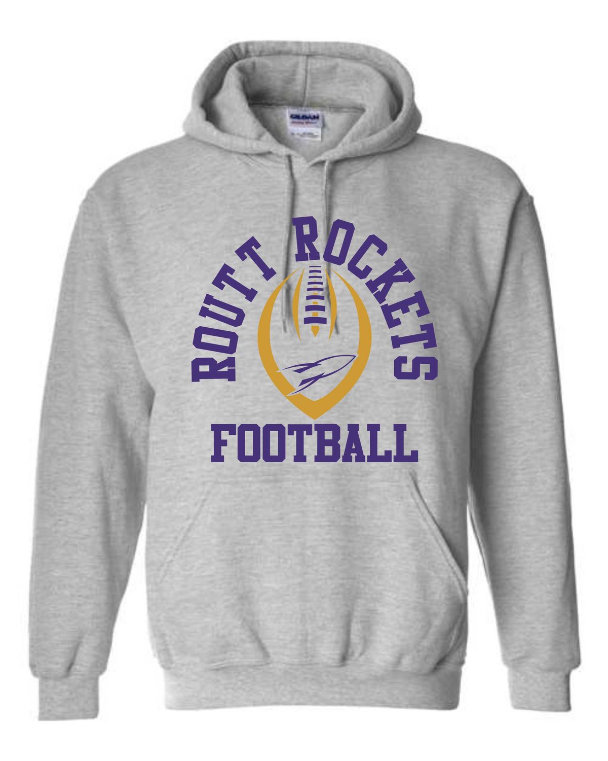 ROCKETS FOOTBALL-18500 SPORT GREY PULLOVER HOODIE