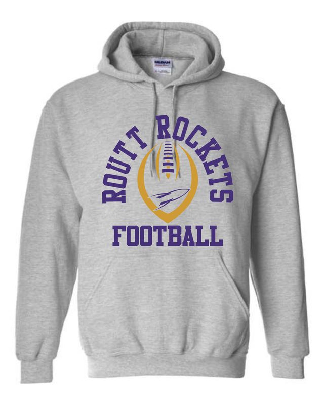 ROCKETS FOOTBALL-18500 SPORT GREY PULLOVER HOODIE