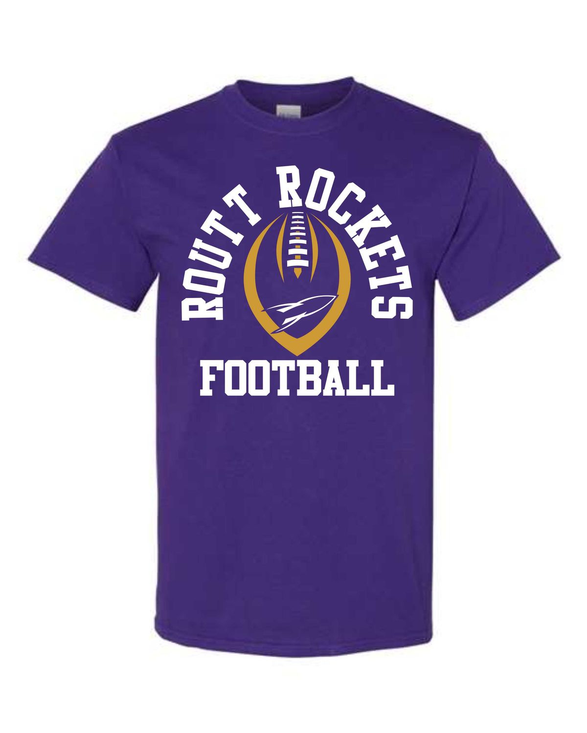 ROCKETS FOOTBALL-5000 PURPLE UNI-SEX T-SHIRT