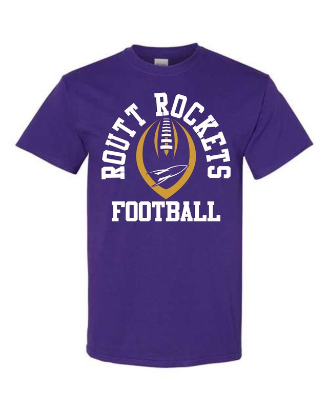 ROCKETS FOOTBALL-5000 PURPLE UNI-SEX T-SHIRT