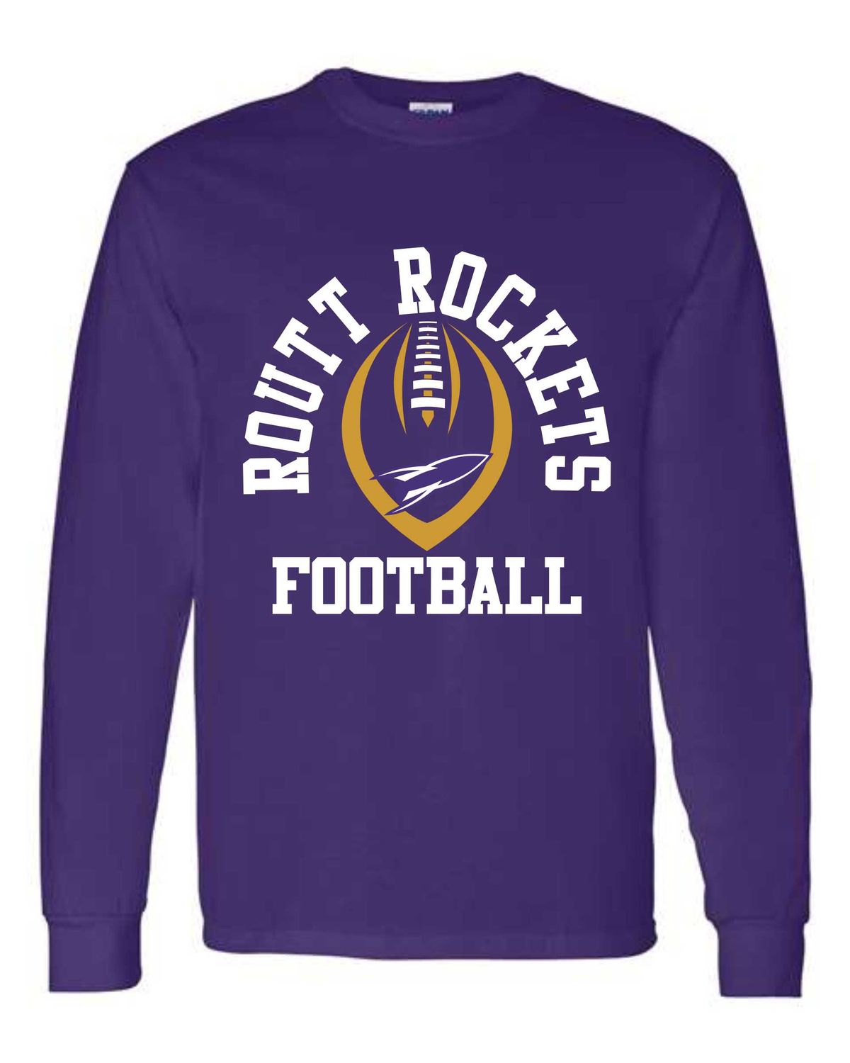 ROCKETS FOOTBALL-5400 PURPLE LONG SLEEVE-T