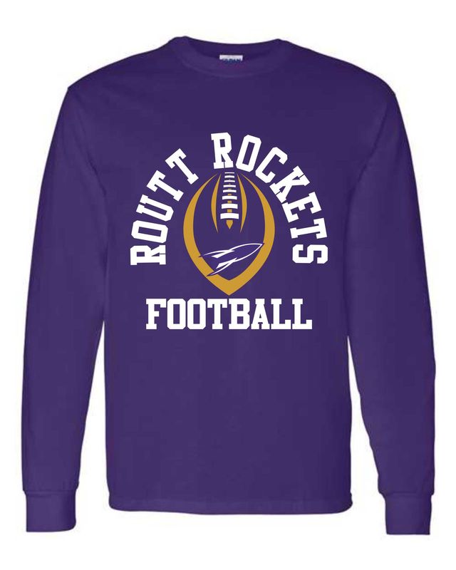 ROCKETS FOOTBALL-5400 PURPLE LONG SLEEVE-T