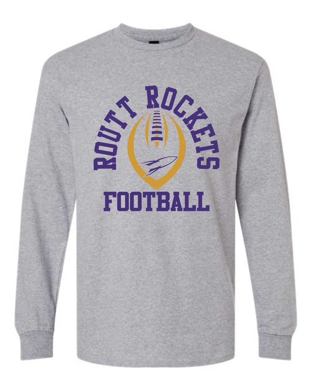 ROCKETS FOOTBALL-5400 SPORT GREY LONG SLEEVE-T