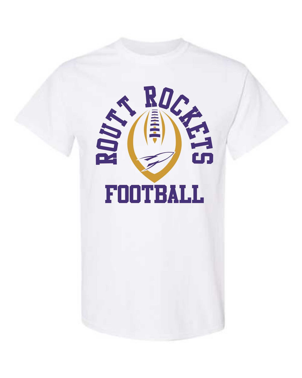 ROCKETS FOOTBALL-5000 WHITE UNI-SEX T-SHIRT