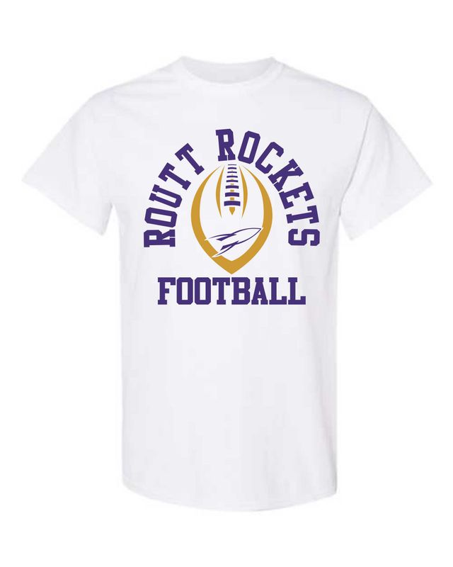 ROCKETS FOOTBALL-5000 WHITE UNI-SEX T-SHIRT
