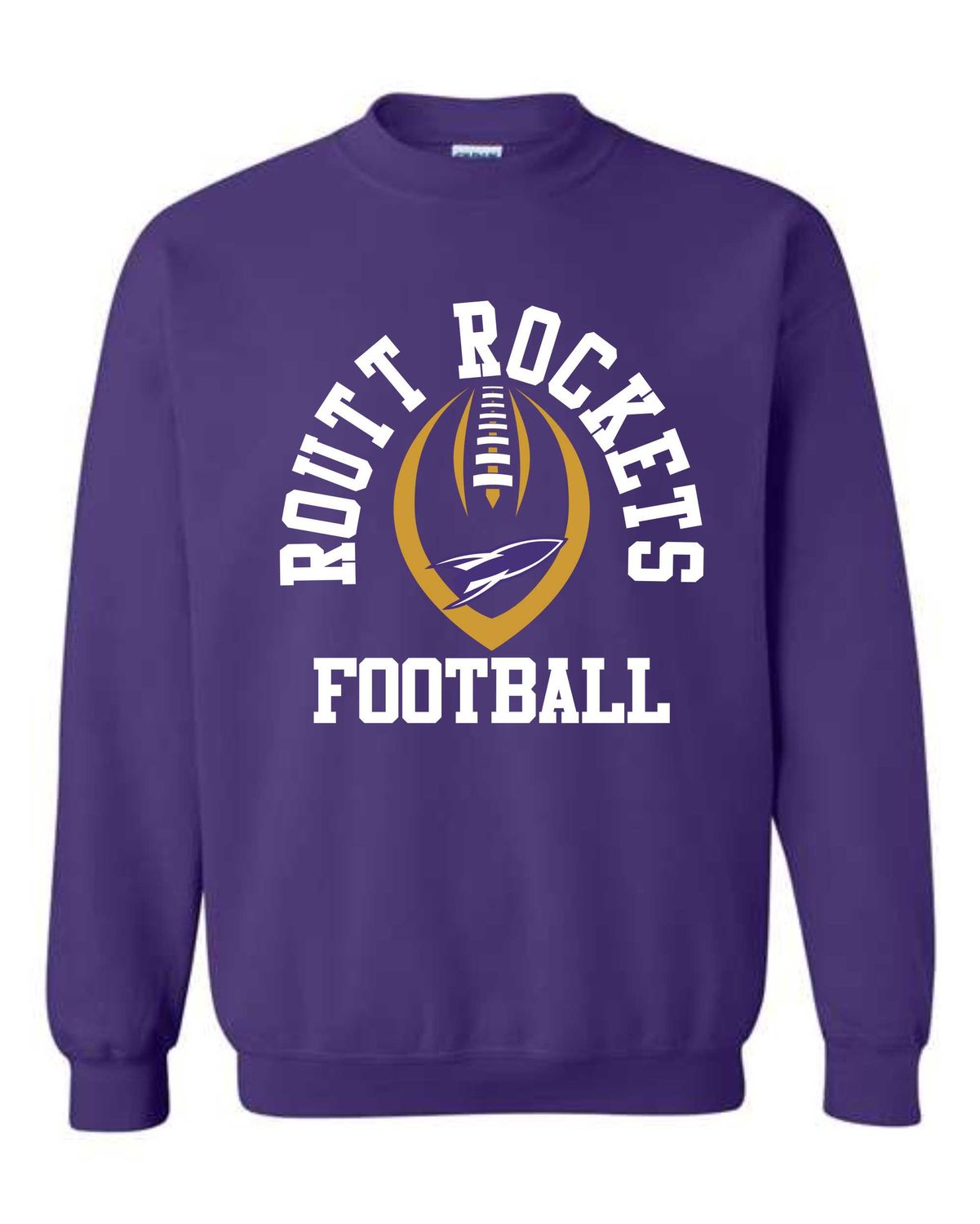 ROCKETS FOOTBALL-18000 PURPLE CREWNECK SWEATSHIRT