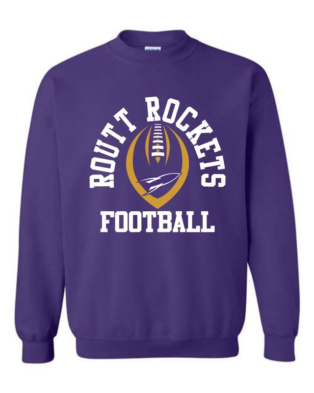 ROCKETS FOOTBALL-18000 PURPLE CREWNECK SWEATSHIRT