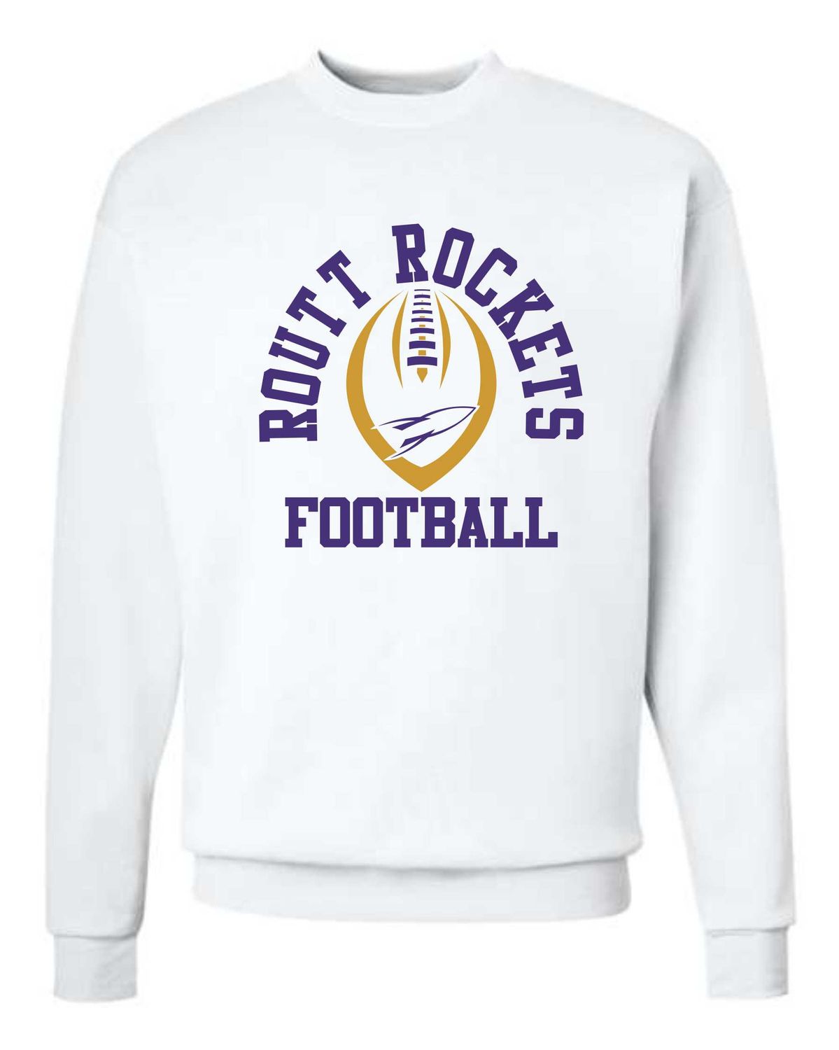 ROCKETS FOOTBALL-18000 WHITE CREWNECK SWEATSHIRT