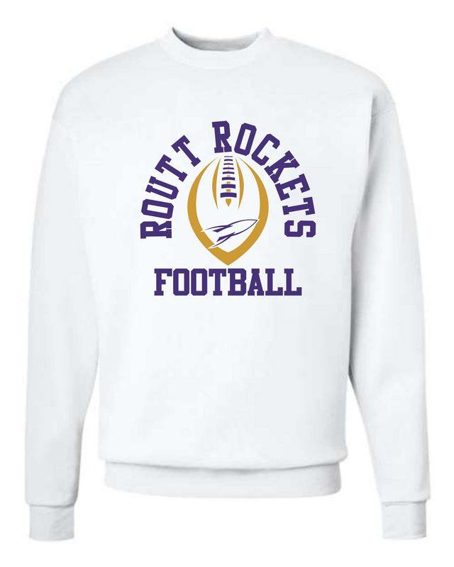 ROCKETS FOOTBALL-18000 WHITE CREWNECK SWEATSHIRT