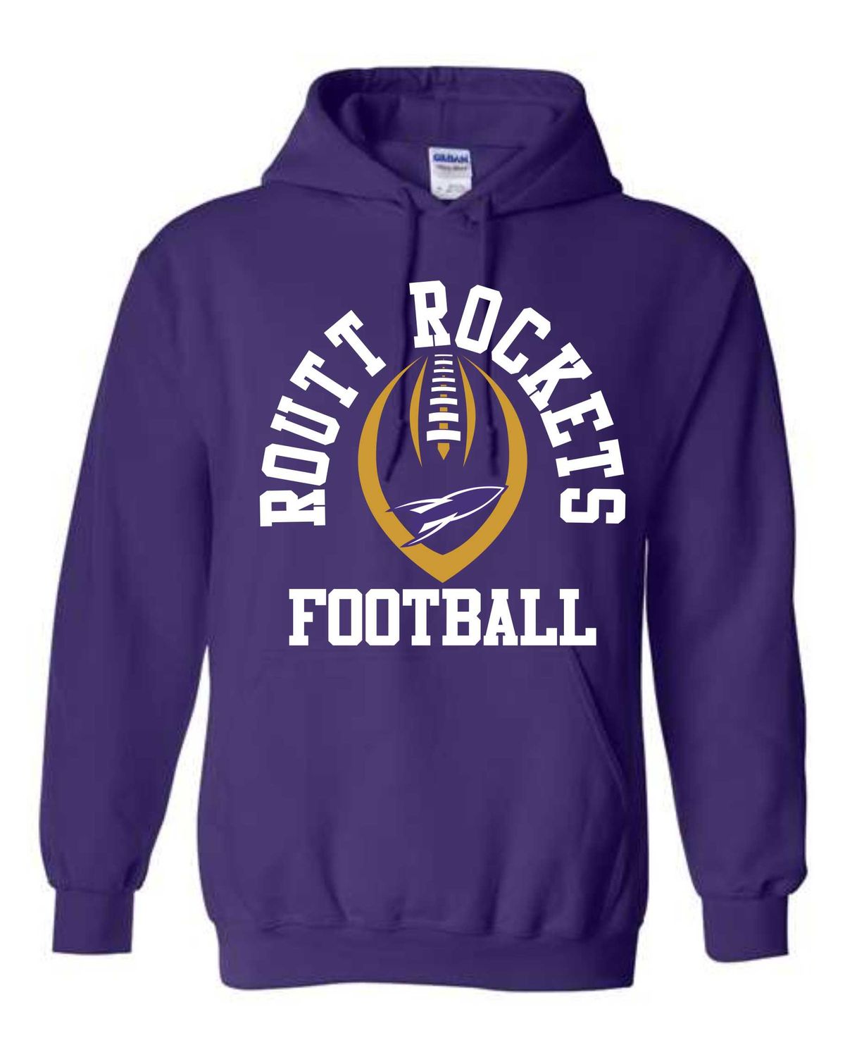ROCKETS FOOTBALL-18500 PURPLE PULLOVER HOODIE