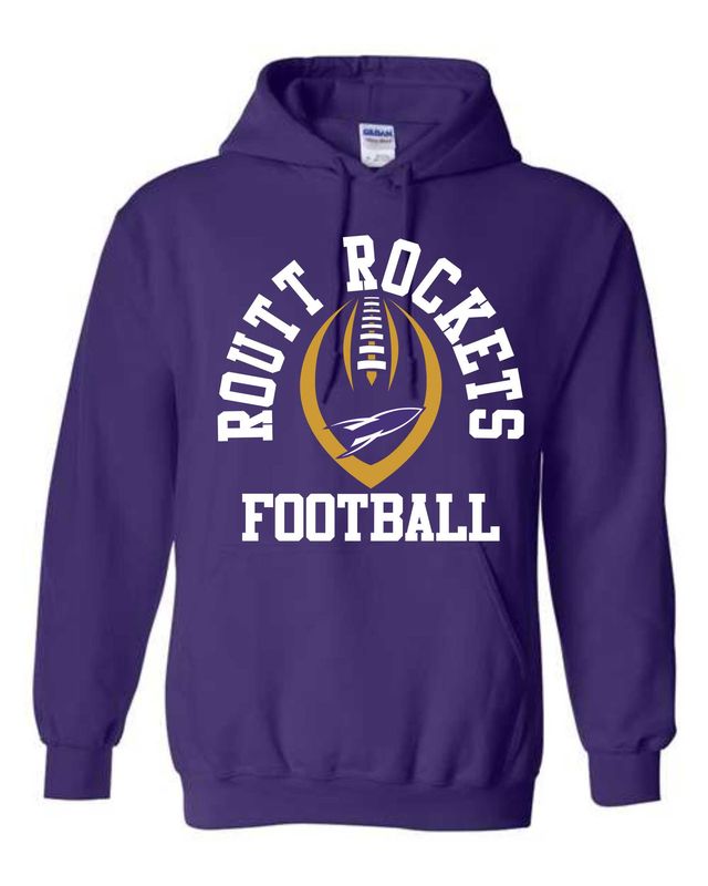 ROCKETS FOOTBALL-18500 PURPLE PULLOVER HOODIE