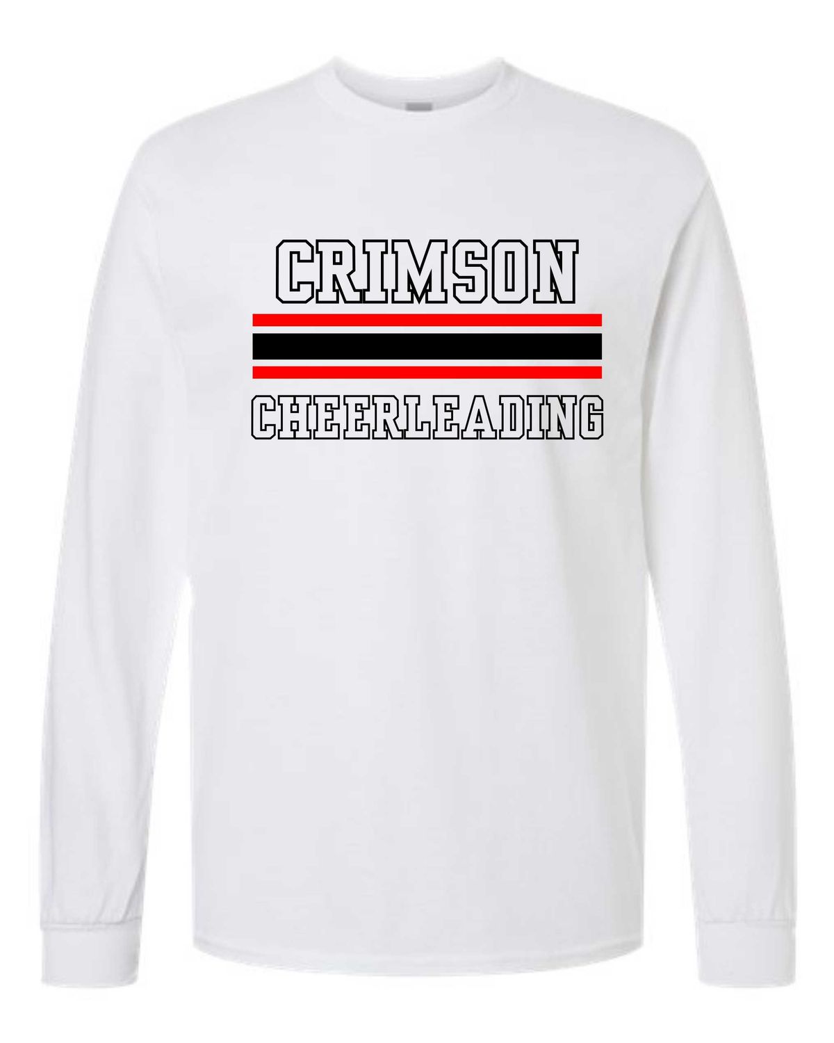 CRIMSONS CHEER 2025-5400 WHITE LONG SLEEVE-T