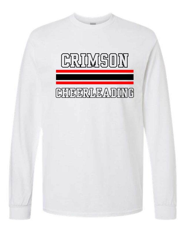 CRIMSONS CHEER 2025-5400 WHITE LONG SLEEVE-T
