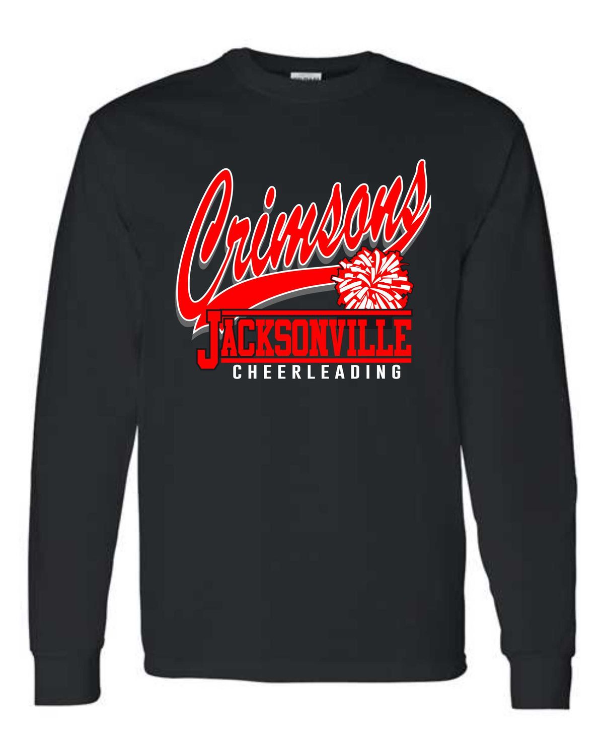 CRIMSONS CHEER 2025-5400 BLACK LONG SLEEVE-T