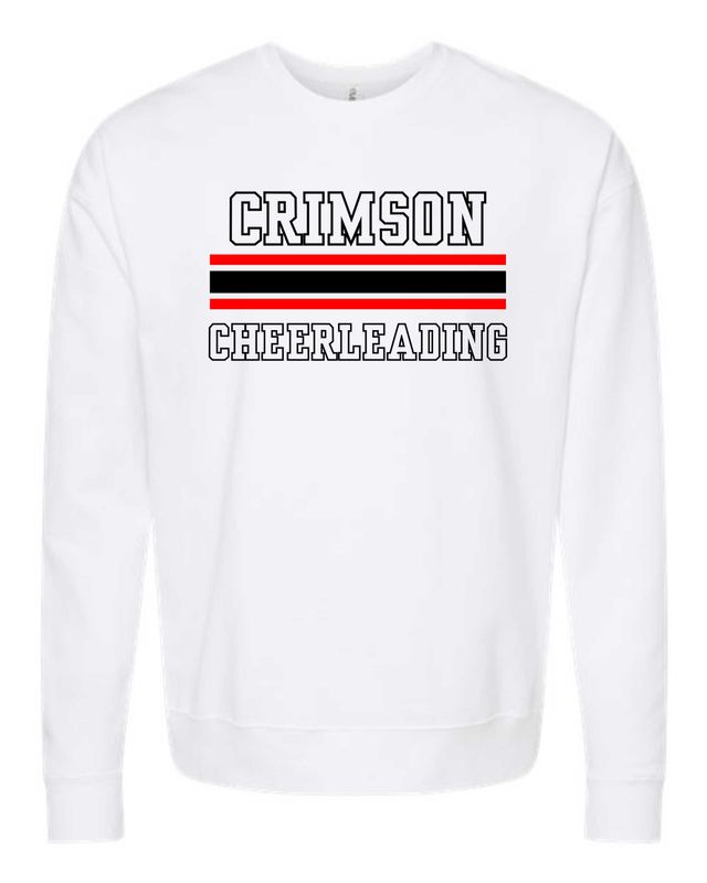CRIMSONS CHEER 2025-18000 WHITE CREWNECK SWEATSHIRT