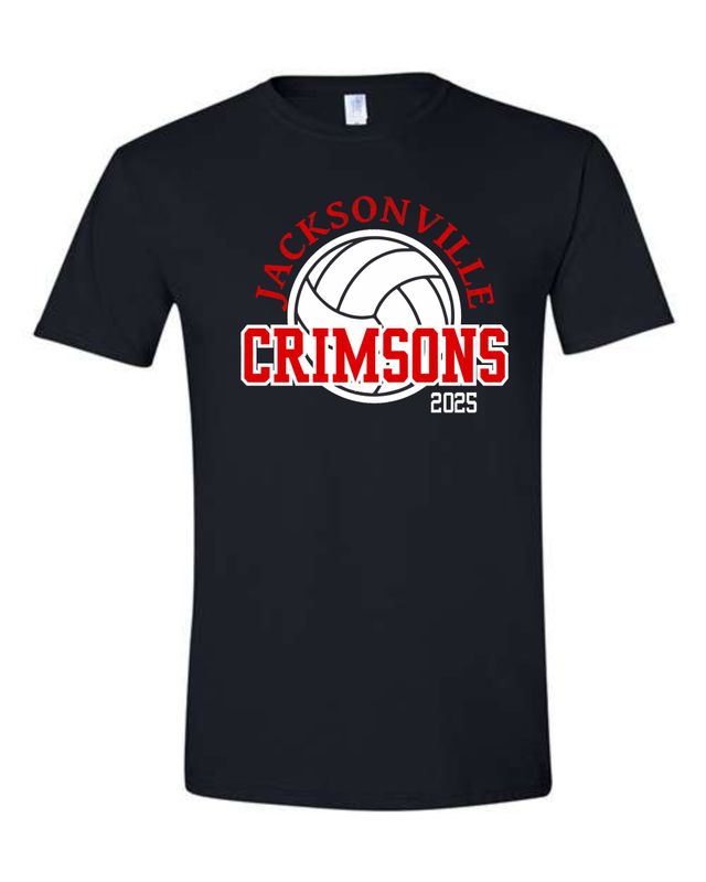 CRIMSONS VOLLEYBALL TEAM ROSTER-64000 BLACK SOFT STYLE-T