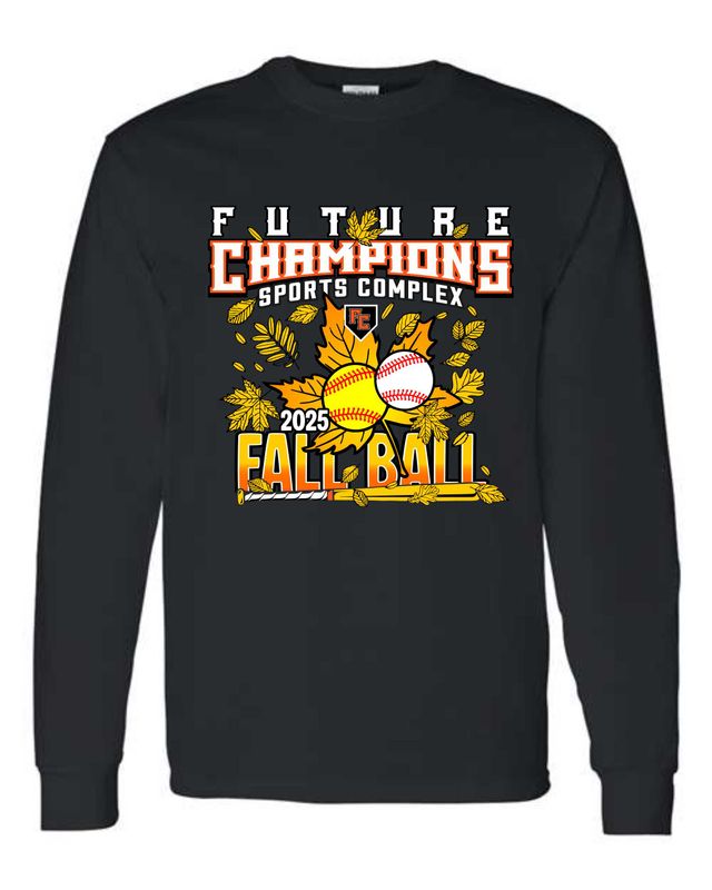 FC FALLBALL-5400 BLACK REGULAR LONG SLEEVE-T (FRONT &amp; BACK PRINT)