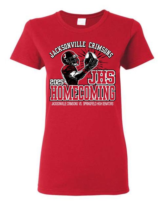 HOMECOMING JHS FOOTBALL-5000L RED LADIES-T