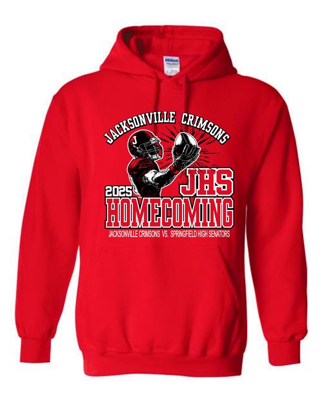 HOMECOMING JHS FOOTBALL-18500 RED PULLOVER HOODIE