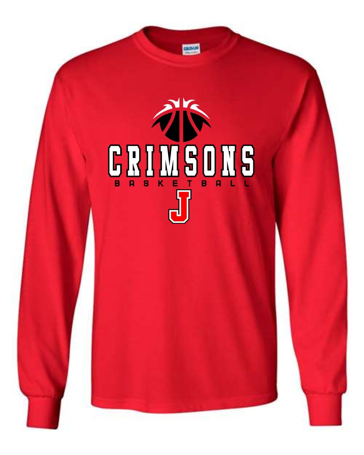 CRIMSONS BASKETBALL-5400 RED LONG SLEEVE-T