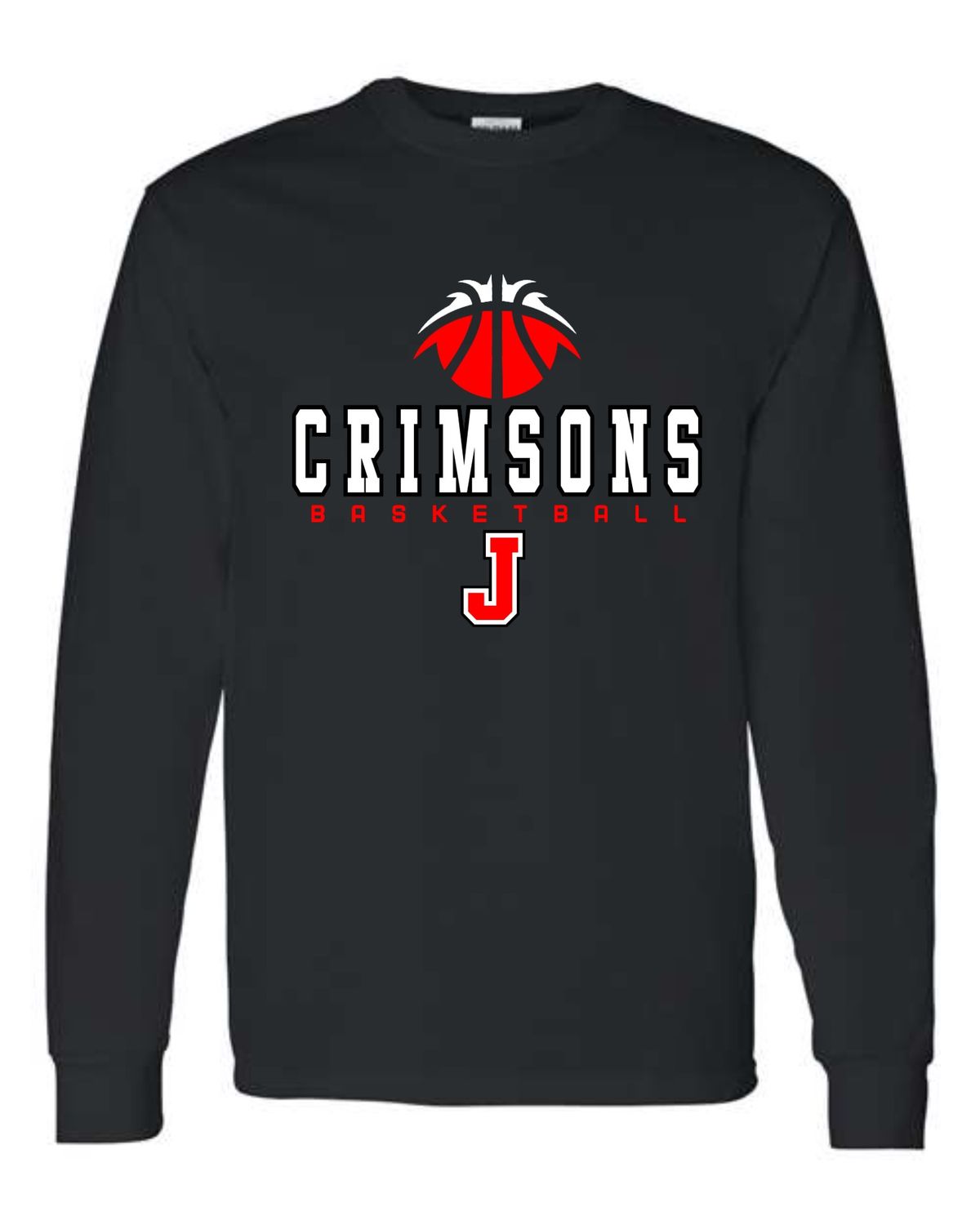 CRIMSONS BASKETBALL-5400 BLACK LONG SLEEVE-T
