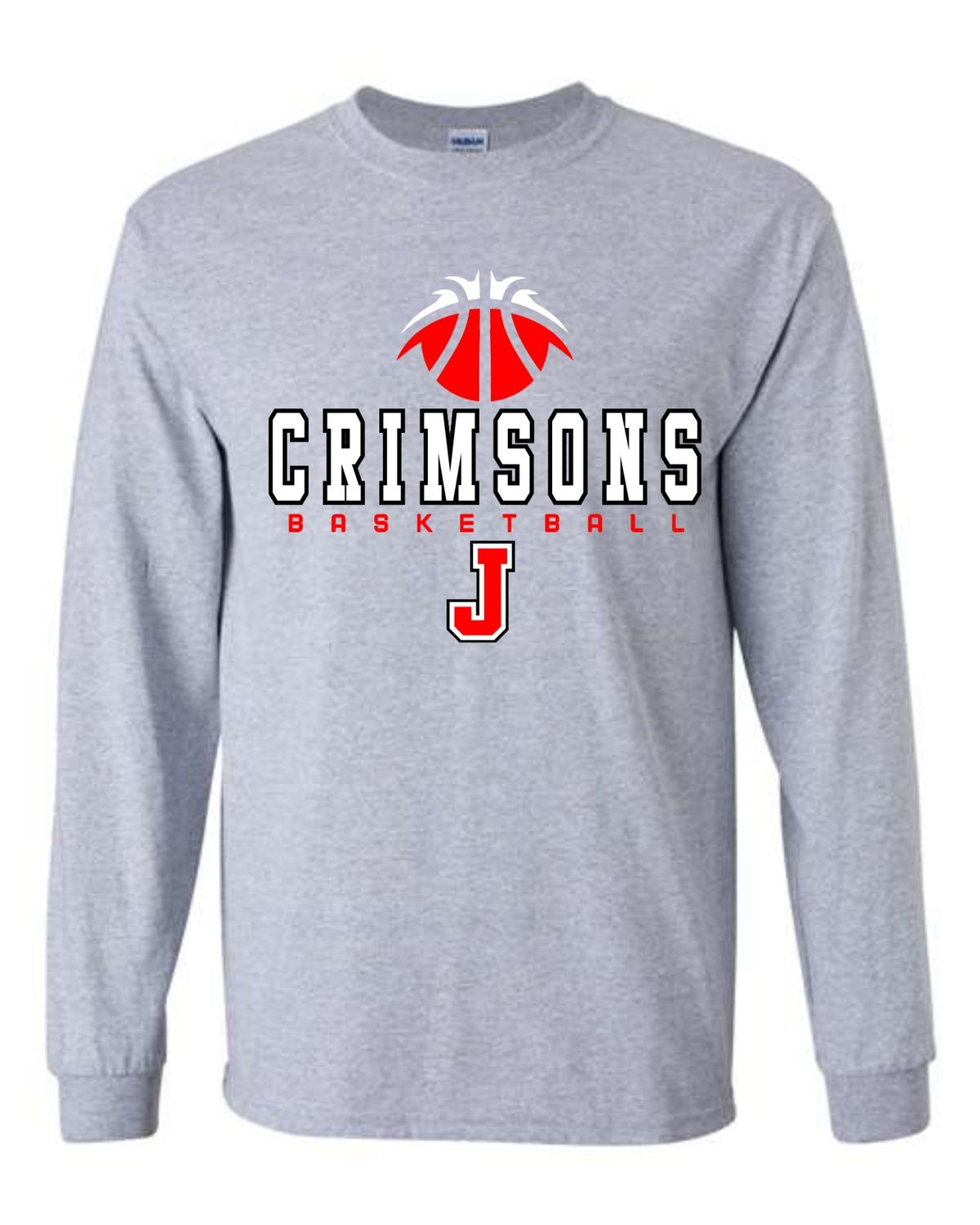 CRIMSONS BASKETBALL-5400 SPORT GRAY LONG SLEEVE-T