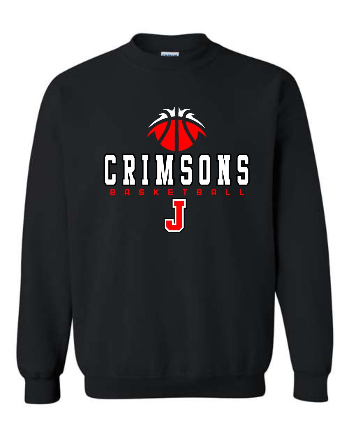 CRIMSONS BASKETBALL-18000 BLACK CREWNECK SWEATSHIRT