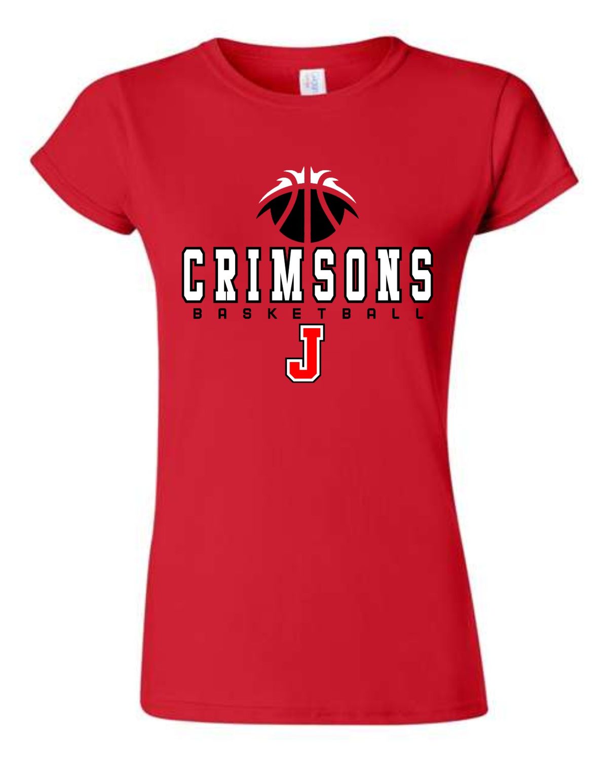 CRIMSONS BASKETBALL-64000L RED LADIES SOFT STYLE-T