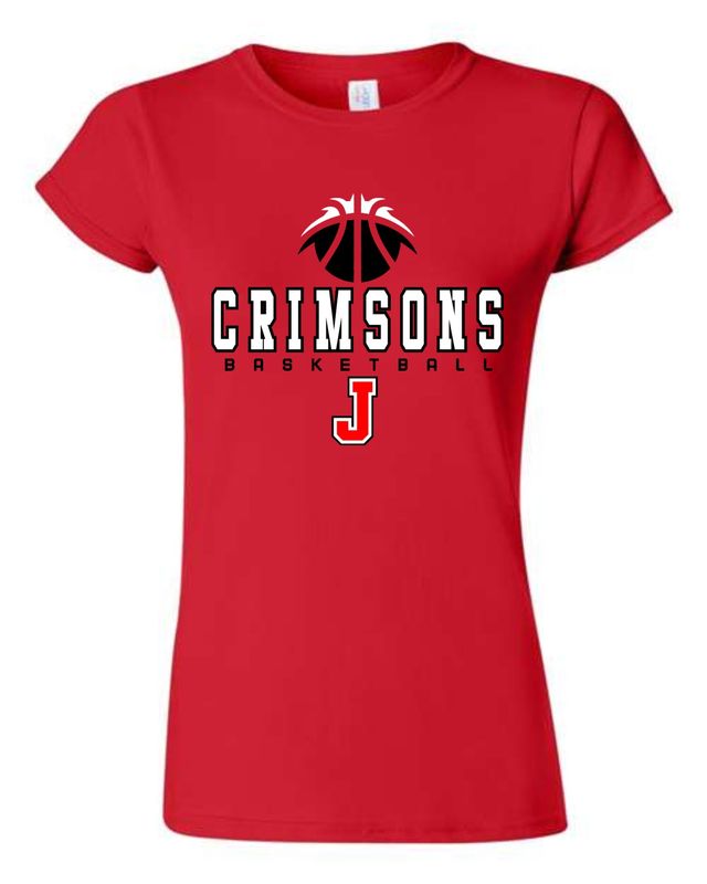 CRIMSONS BASKETBALL-64000L RED LADIES SOFT STYLE-T