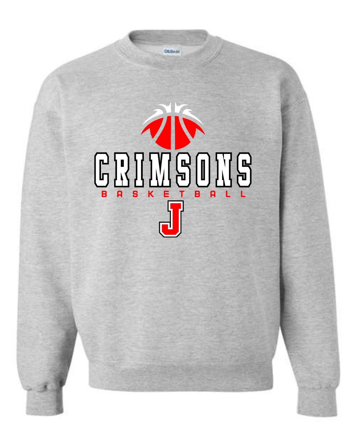 CRIMSONS BASKETBALL-18000 SPORT GRAY CREWNECK SWEATSHIRT