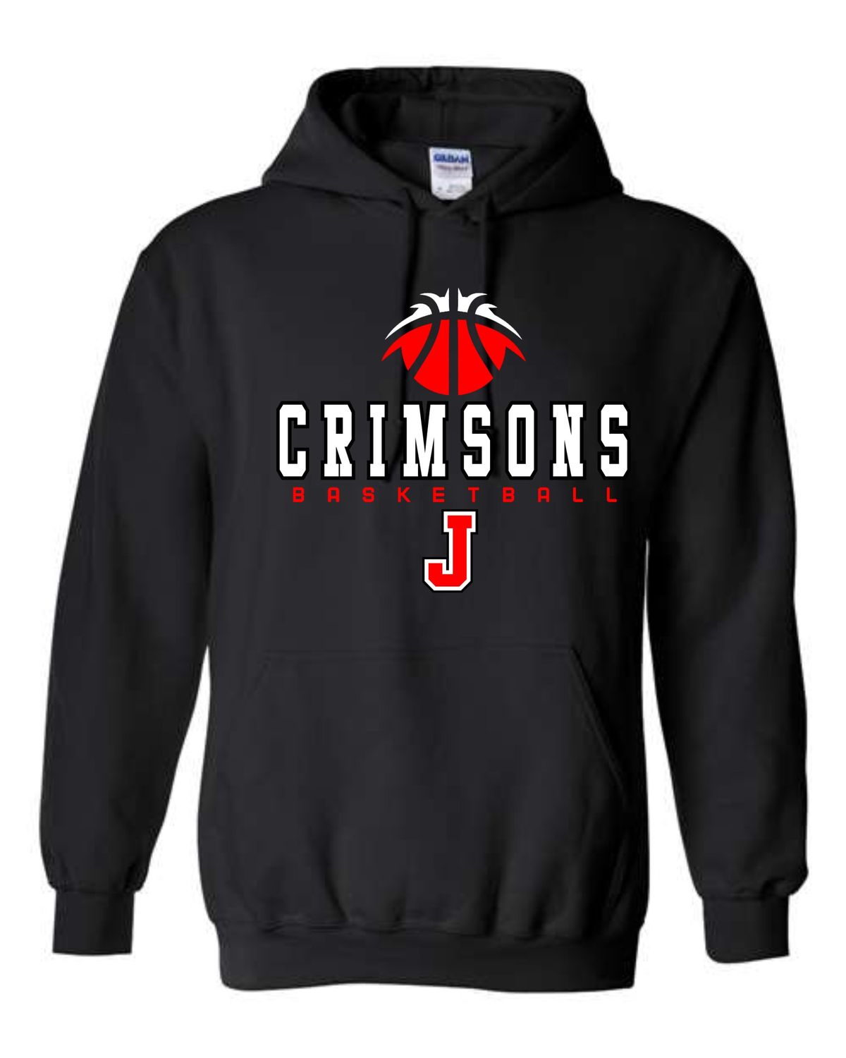 CRIMSONS BASKETBALL-18500 BLACK PULLOVER HOODIE