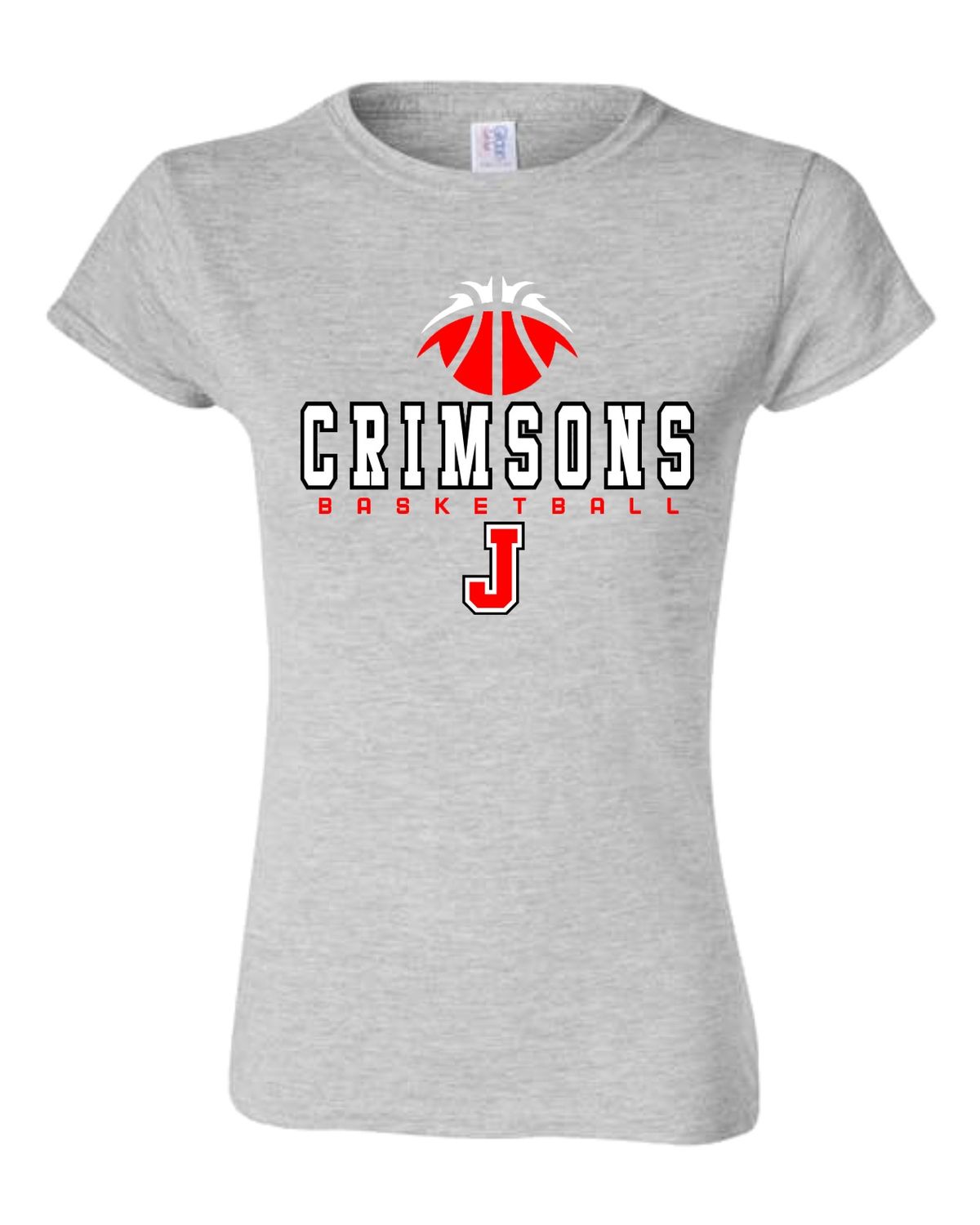 CRIMSONS BASKETBALL-64000L SPORT GRAY LADIES SOFT STYLE-T