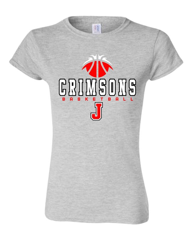 CRIMSONS BASKETBALL-64000L SPORT GRAY LADIES SOFT STYLE-T