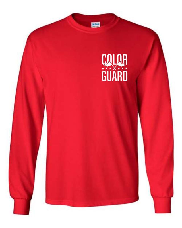 COLORGUARD-5400 RED LONG SLEEVE-T