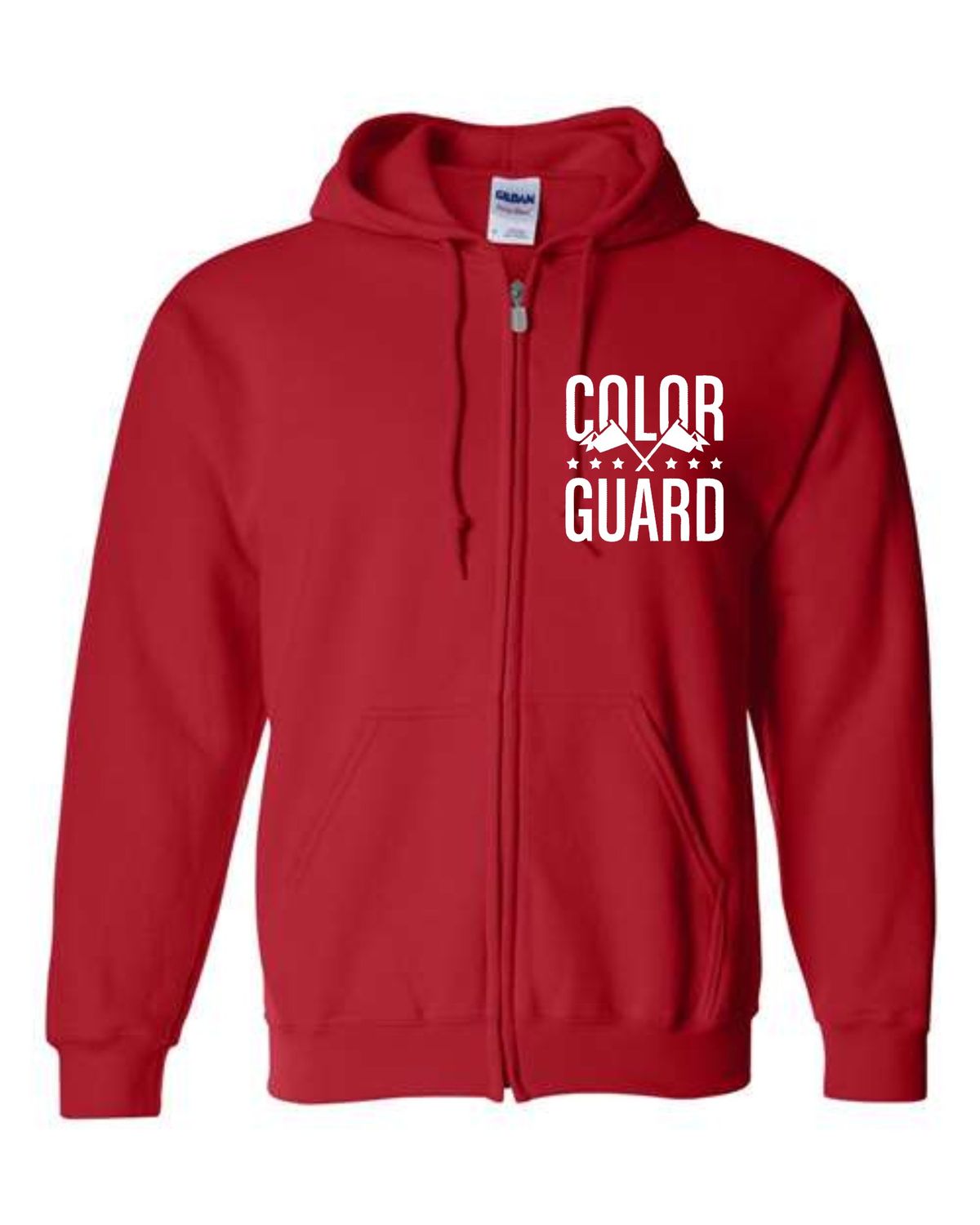 COLORGUARD-18600 RED ZIP-UP HOODIE