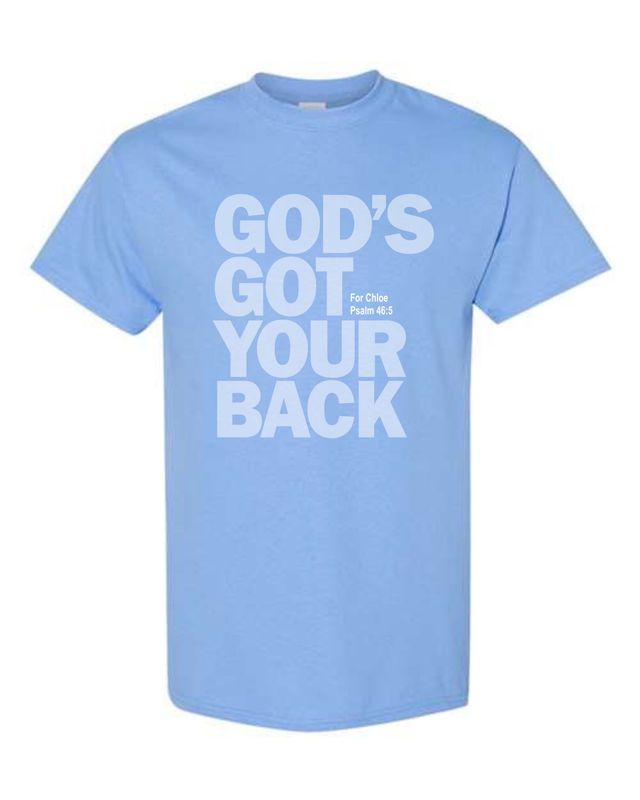 GODS GOT YOUR BACK-5000 CAROLINA BLUE UNI-SEX T-SHIRT