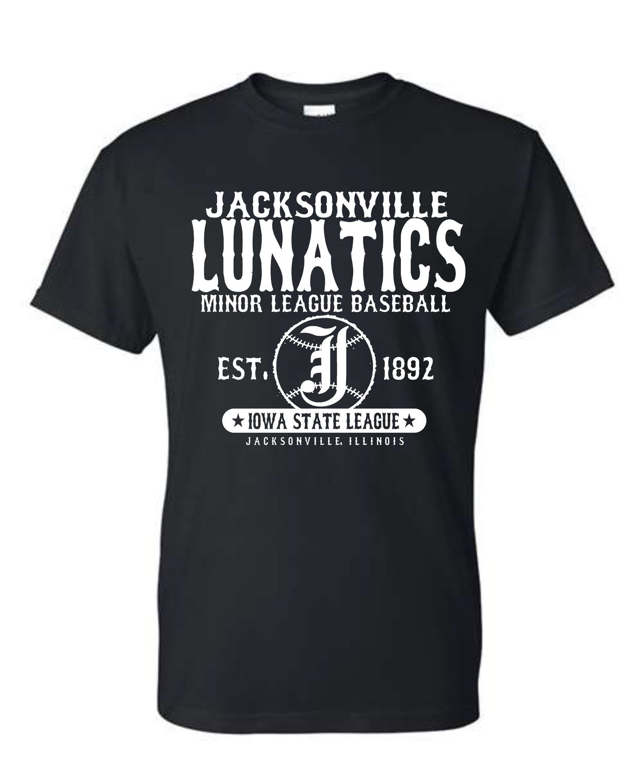 LUNATICS-8000  BLACK Uni-Sex T-SHIRT