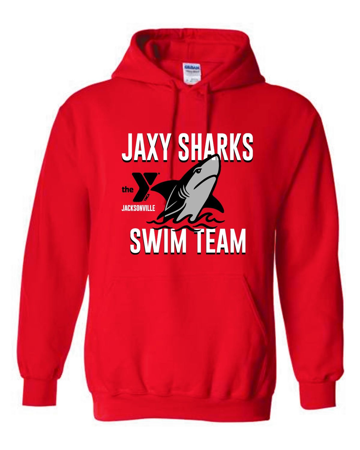 JAXY SHARKS-18500 RED PULLOVER HOODIE