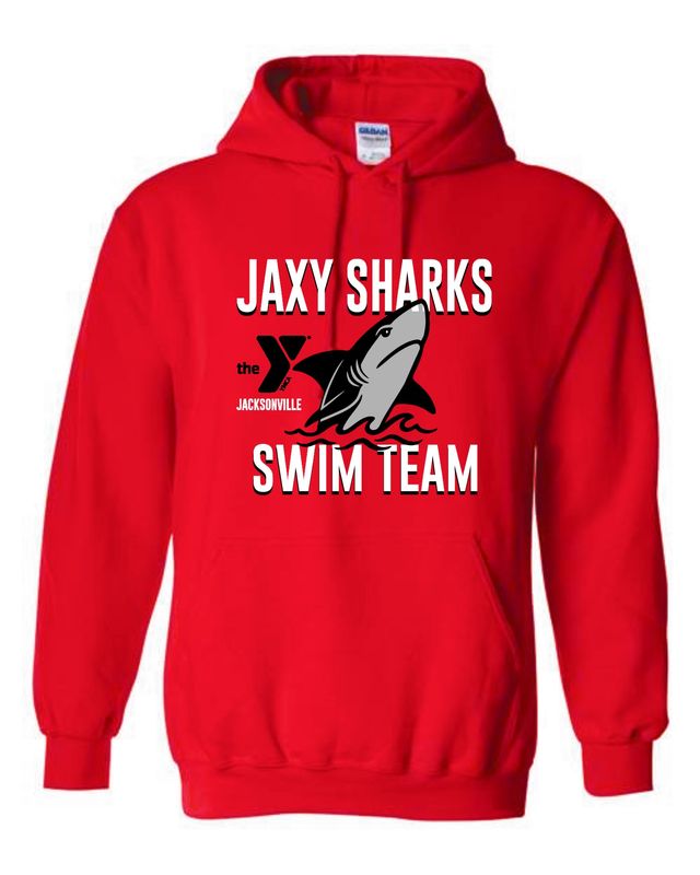 JAXY SHARKS-18500 RED PULLOVER HOODIE