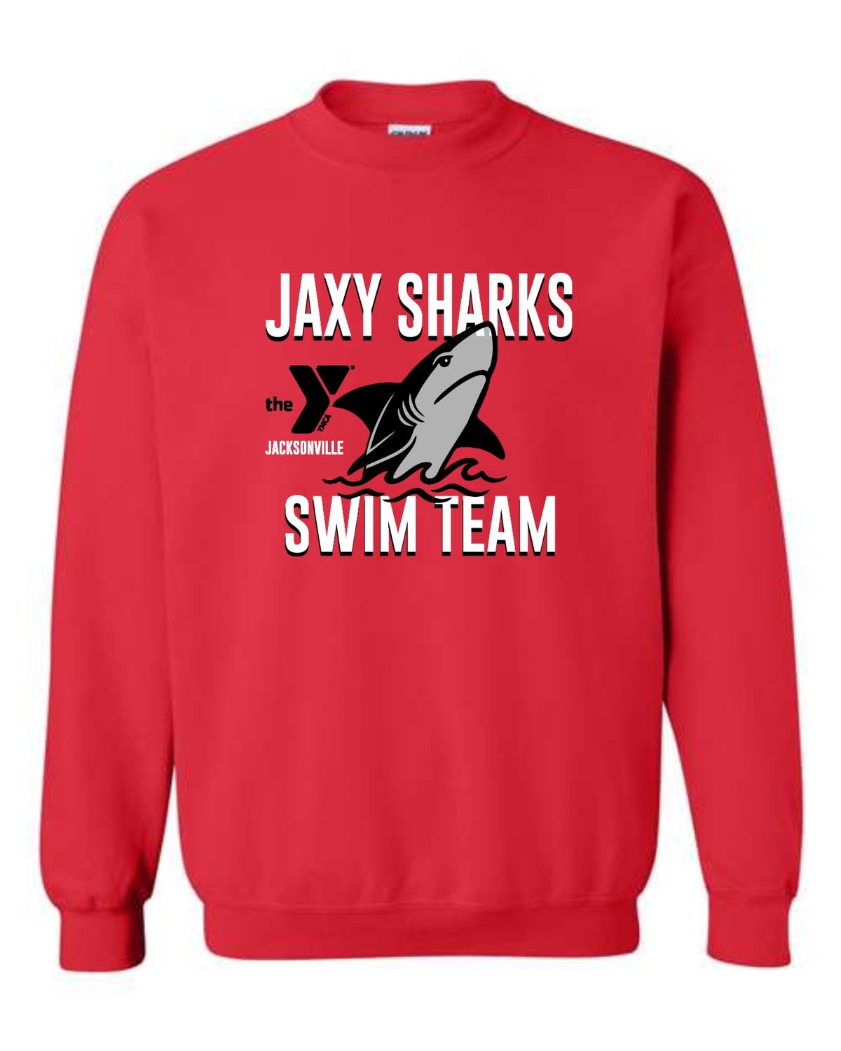 JAXY SHARKS-18000 RED CREWNECK SWEATSHIRT