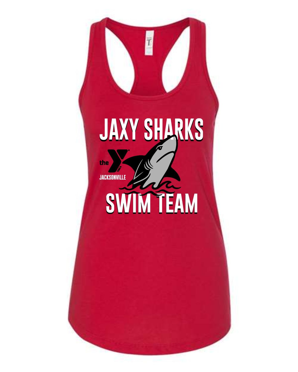 JAXY SHARKS-1533 RED RACER BACK TANK TOP