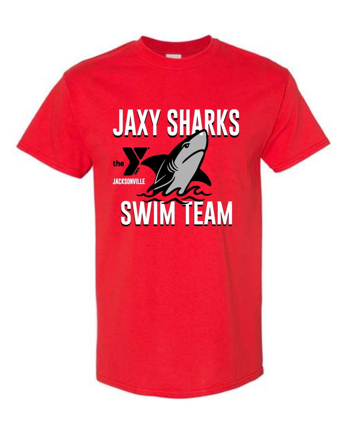 JAXY SHARKS-5000 RED UNI-SEX T-SHIRT