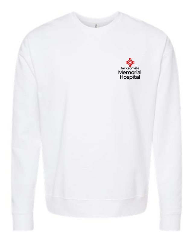 JMH THERAPY-18000 WHITE CREWNECK SWEATSHIRT (FRONT &amp; BACK PRINT)