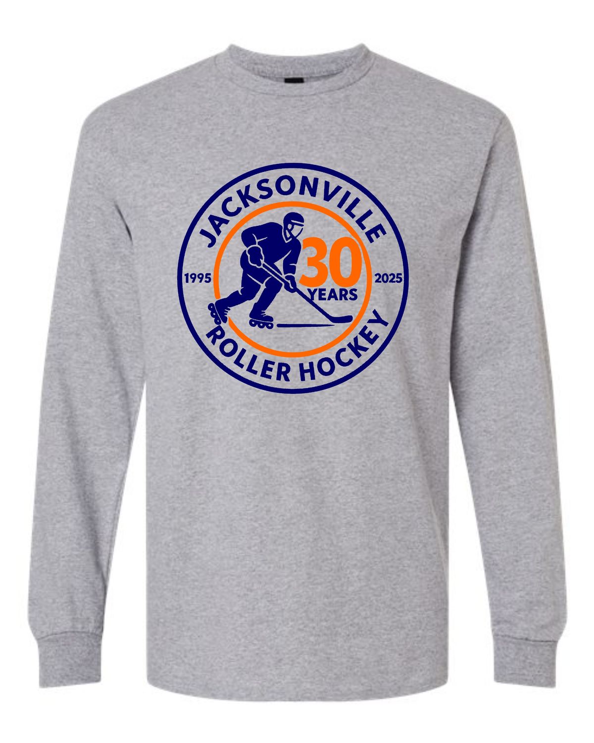 JACKSONVILLE ROLLER HOCKEY-5400 SPORT GREY LONG SLEEVE-T