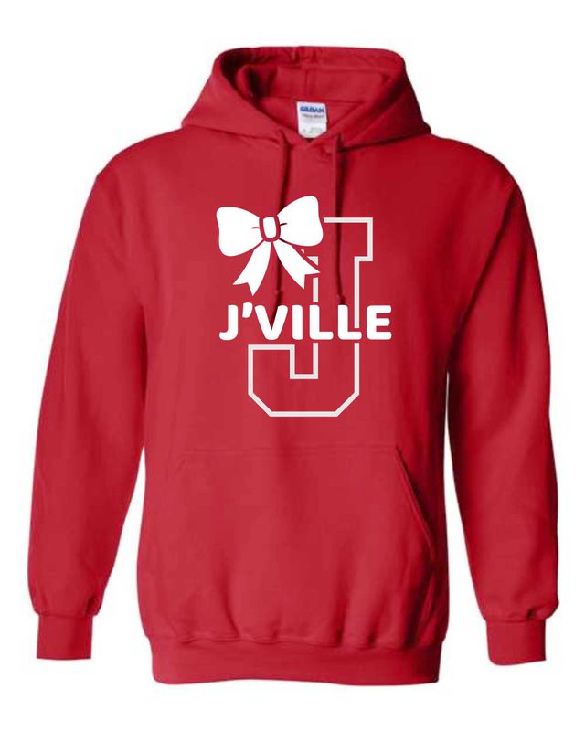 JHS VARSITY CHEER-18500 GILDAN RED PULLOVER HOODIE