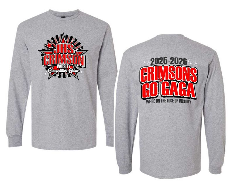 JHS VARSITY CHEER-5400 GILDAN SPORT GREY LONG SLEEVE-T