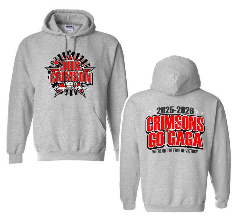 JHS VARSITY CHEER-18500 GILDAN SPORT GREY PULLOVER HOODIE